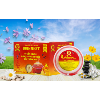 Tổ yến chưng đông trùng hạ thảo sấy thăng hoa 100% sợ tổ yến
